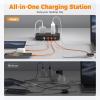 imagePD 130W Charging Station for Multiple Devices TESSAN 8in1 USB C Charger Block Compatible with iPhone 1615 MacBook Tablet Charging Dock with 3 USBC 2 USBA ampamp 3 AC Home Office Accessories5 Feet130W with 3AC