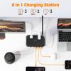 imagePD 130W Charging Station for Multiple Devices TESSAN 8in1 USB C Charger Block Compatible with iPhone 1615 MacBook Tablet Charging Dock with 3 USBC 2 USBA ampamp 3 AC Home Office Accessories5 Feet130W with 3AC