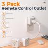 imageRemote Control Outlet TESSAN 3 Pack Wireless Remote Light Switch On Off Switch Plug for Lights Lamps Fans Household Appliances 100ft RF Range 15A1875W3 OutletGrey1 remote3 outlet