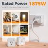 imageRemote Control Outlet TESSAN 3 Pack Wireless Remote Light Switch On Off Switch Plug for Lights Lamps Fans Household Appliances 100ft RF Range 15A1875W3 OutletGrey1 remote3 outlet
