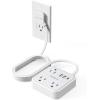 imageShort Extension Cord with Multiple Outlets 3 FT TESSAN Small Flat Plug Power Strip with 3 USB 1 USB C and Multi Outlets Surge Protector Charging Station for Office School Dorm Room EssentialsGrey White