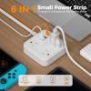 imageShort Extension Cord with Multiple Outlets 3 FT TESSAN Small Flat Plug Power Strip with 3 USB 1 USB C and Multi Outlets Surge Protector Charging Station for Office School Dorm Room EssentialsWhite