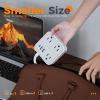imageShort Extension Cord with Multiple Outlets 3 FT TESSAN Small Flat Plug Power Strip with 3 USB 1 USB C and Multi Outlets Surge Protector Charging Station for Office School Dorm Room EssentialsGrey White