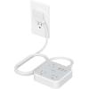 imageShort Extension Cord with Multiple Outlets 3 FT TESSAN Small Flat Plug Power Strip with 3 USB 1 USB C and Multi Outlets Surge Protector Charging Station for Office School Dorm Room EssentialsGrey White