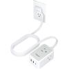 imageShort Power Strip 9 inch TESSAN Flat Plug Small Extension Cord with 3 Outlet Extender 3 USB 1 USBC Ports Desk Power Strip for Cruise Travel Office School Dorm Room EssentialsGray