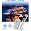 imageSmall Flat Plug Power Strip for Cruise Ship TESSAN Ultra Thin Extension Cord with 3 USB 1 USB C and 2 Outlets Mini Charging Station 5 ft Slim Plug for Travel Office School Dorm Room EssentialsGrey White