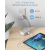 imageSmall Flat Plug Power Strip for Cruise Ship TESSAN Ultra Thin Extension Cord with 3 USB 1 USB C and 2 Outlets Mini Charging Station 5 ft Slim Plug for Travel Office School Dorm Room EssentialsGrey White