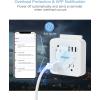 imageSmart Plug Outlet Extender Compatible with Alexa Google Home TESSAN WiFi Plug with 3 Smart Outlets 3 USB Ports Wall Surge Protector Power Strip 900J Voice and Smartlife Control Only 24 GHz WiFiWhiteGrey