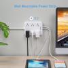 imageSmart Power Strip TESSAN WiFi Flat Plug Strip with 3 Smart Outlets and 3 USB Ports 6 Feet Extension Cord Only 24 GHz WiFi Compatible with Alexa and Google Home Whitewith power cord