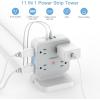 imageSurge Protector Power Strip TESSAN 15 FT White Extension Cord Flat Plug with 8 AC Outlets 3 USB Ports 1 USB C 900J Surge Protection 3 Sided Wall Mountable Outlet Extender for Office Dorm RoomGrey