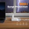 imageSurge Protector Power Strip TESSAN 5 ft Extension Cord Flat Plug with 4 Widely Outlets Indoor Desk Charging Station with Surge Protection for Home Office Supplies Dorm Room EssentialsWhite  Surge Protector