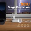 imageSurge Protector Power Strip TESSAN 5 ft Extension Cord Flat Plug with 4 Widely Outlets Indoor Desk Charging Station with Surge Protection for Home Office Supplies Dorm Room EssentialsGrey  Surge Protector