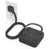 imageSurge Protector Power Strip TESSAN 5 ft Extension Cord Flat Plug with 4 Widely Outlets Indoor Desk Charging Station with Surge Protection for Home Office Supplies Dorm Room EssentialsBlack  Surge Protector