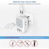 imageSwitzerland Power Adapter 2 Pack TESSAN Type J Adaptor with 4 Outlets 3 USB Charging Ports1 USB C Swiss Travel Plug for US to Switzerland Liechtenstein RwandaType D  India Maldives