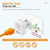 imageSwitzerland Power Adapter 2 Pack TESSAN Type J Adaptor with 4 Outlets 3 USB Charging Ports1 USB C Swiss Travel Plug for US to Switzerland Liechtenstein RwandaFoldable Type GUK Ireland