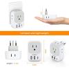 imageSwitzerland Power Adapter 2 Pack TESSAN Type J Adaptor with 4 Outlets 3 USB Charging Ports1 USB C Swiss Travel Plug for US to Switzerland Liechtenstein RwandaType L  Italy Chile