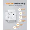 imageTESSAN 2 Pack Smart Plug WiFi Smart Outlet with Dual Sockets Compatible with Alexa and Google Home Remote Control Outlet with Timer Function Voice Control Surge Protection 24GHz WiFi Only