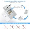 imageTESSAN All European UK Travel Plug Adapter Kit with 3 Outlet 3 USB Charger 1 USB C 220V to 110V Voltage Converter Step Down Transformer for UK EU AUS Italy Spain for Hair Dryer Curling Iron