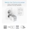 imageTESSAN European Travel Plug Adapter 6 in 1 Travel Adapter with 3 AC Outlets 3 USB US to Europe Plug Adapter USA to Most of Europe Germany Iceland Italy France Spain Type C Travel EssentialsType C  Europe