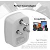 imageTESSAN European Travel Plug Adapter Europe Power Adaptor with 2 USB Ports International Type C Outlet Charger for US to Most of EU Iceland Spain Italy France Germanygreywhite