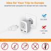 imageTESSAN European Travel Plug Adapter Europe Power Adaptor with 2 USB Ports International Type C Outlet Charger for US to Most of EU Iceland Spain Italy France GermanyGrayType C