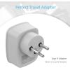 imageTESSAN European Travel Plug Adapter Europe Power Adaptor with 2 USB Ports International Type C Outlet Charger for US to Most of EU Iceland Spain Italy France GermanygraywhiteType H