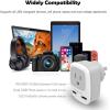 imageTESSAN European Travel Plug Adapter Europe Power Adaptor with 2 USB Ports International Type C Outlet Charger for US to Most of EU Iceland Spain Italy France Germanywhitegrey
