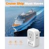 imageTESSAN European Travel Plug Adapter Type C Power Adaptor with 4 AC Outlets 3 USB Ports 2 USB C Europe Outlet Adapter for USA to EU Euro International Italy Iceland Spain France Greece GermanyGrayType A