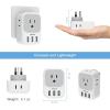 imageTESSAN European Travel Plug Adapter Type C Power Adaptor with 4 AC Outlets 3 USB Ports 2 USB C Europe Outlet Adapter for USA to EU Euro International Italy Iceland Spain France Greece GermanygraywhiteType I