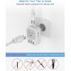 imageTESSAN European Travel Plug Adapter Type C Power Adaptor with 4 AC Outlets 3 USB Ports 2 USB C Europe Outlet Adapter for USA to EU Euro International Italy Iceland Spain France Greece GermanywhitegreyType H