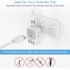 imageTESSAN European Travel Plug Adapter Type C Power Adaptor with 4 AC Outlets 3 USB Ports 2 USB C Europe Outlet Adapter for USA to EU Euro International Italy Iceland Spain France Greece GermanygraywhiteType I