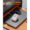 imageTESSAN European Travel Plug Adapter Type C Power Adaptor with 4 AC Outlets 3 USB Ports 2 USB C Europe Outlet Adapter for USA to EU Euro International Italy Iceland Spain France Greece GermanyGreyType C 2 USB C