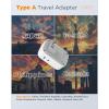 imageTESSAN European Travel Plug Adapter Type C Power Adaptor with 4 AC Outlets 3 USB Ports 2 USB C Europe Outlet Adapter for USA to EU Euro International Italy Iceland Spain France Greece GermanyGrayType A