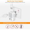 imageTESSAN European Travel Plug Adapter Type C Power Adaptor with 4 AC Outlets 3 USB Ports 2 USB C Europe Outlet Adapter for USA to EU Euro International Italy Iceland Spain France Greece GermanyGreyType G 2 USB C
