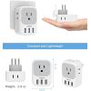 imageTESSAN European Travel Plug Adapter Type C Power Adaptor with 4 AC Outlets 3 USB Ports 2 USB C Europe Outlet Adapter for USA to EU Euro International Italy Iceland Spain France Greece GermanywhitegreyType H