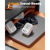 imageTESSAN European Travel Plug Adapter USB C 3 Pack US to Europe Plug Adaptor with 4 AC Outlets 3 USB Charging Ports Type C Power Adapter for USA to EU Euro Spain France Iceland Italy Germany GreeceGrayWhiteType C