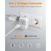 imageTESSAN European Travel Plug Adapter USB C 3 Pack US to Europe Plug Adaptor with 4 AC Outlets 3 USB Charging Ports Type C Power Adapter for USA to EU Euro Spain France Iceland Italy Germany GreeceGreyType C