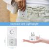 imageTESSAN European UK Travel Plug Adapter Kit Universal Detachable Travel Adapter with 3 USB 1 PD 20W and 3 AC Outlets Type C G E F Europe Ireland Power Adaptor US to EU Italy France Greece SpainWhiteGrey