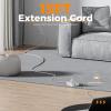 imageTESSAN Extension Cord 10 ft Surge Protector Power Strip 12 Outlet Extender with 4 USB 2 USB C 1800 Joules Protection Flat Plug Flat Extension Cord with Multiple Outlets for Home Office DormGrey