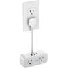 imageTESSAN Multi Plug Wall Outlet Extender 6 inch Short Extension Cord Flat Plug Splitter with 4 AC 3 USB 1 USB C Charging Ports Multiple Outlet Small Power Strip for Home Office Dorm RoomGrey