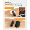 imageTESSAN Portable Charger Power Bank 3 in 1 Battery Pack 20W Fast Charging with Builtin Cable USB C 5000mAh AC Outlet Charger for iPhone 1615 Series Samsung Tablets