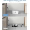 imageTESSAN Power Strip with Cable Management Box 5 ft Flat Plug Extension Cord 4 Outlets 2 USB Ports with Overload Switch Mountable White Power Cord Organizer Charging Station for Dorm Office Home