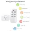 imageTESSAN Remote Control Outlet Plug Wireless Light Switch with 2 Independent Sockets ONOff Remote Outlet Switch for Indoor Lights Lamps Fans Home Small Appliances 100 Ft Range1875WRectangle1AC