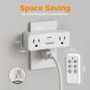 imageTESSAN Remote Control Outlet Plug Wireless Light Switch with 2 Independent Sockets ONOff Remote Outlet Switch for Indoor Lights Lamps Fans Home Small Appliances 100 Ft Range1875WRectangle2AC