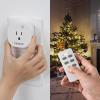 imageTESSAN Remote Control Outlet Plug Wireless Light Switch with 2 Independent Sockets ONOff Remote Outlet Switch for Indoor Lights Lamps Fans Home Small Appliances 100 Ft Range1875WRound1AC