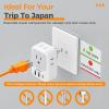 imageTESSAN South Africa Power Adapter Type M Plug Adaptor with 4 American Outlets 3 USB Charger 1 USB C Port for US to Bhutan Botswana Namibia NepalType AGreyWhite