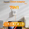 imageTESSAN South Africa Power Adapter Type M Plug Adaptor with 4 American Outlets 3 USB Charger 1 USB C Port for US to Bhutan Botswana Namibia NepalType AGreyWhite