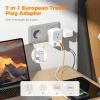 imageTESSAN South Africa Power Adapter Type M Plug Adaptor with 4 American Outlets 3 USB Charger 1 USB C Port for US to Bhutan Botswana Namibia NepalType CMost of EuropeFoldable