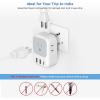 imageTESSAN South Africa Power Adapter Type M Plug Adaptor with 4 American Outlets 3 USB Charger 1 USB C Port for US to Bhutan Botswana Namibia NepalType Dwhite