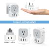 imageTESSAN South Africa Power Adapter Type M Plug Adaptor with 4 American Outlets 3 USB Charger 1 USB C Port for US to Bhutan Botswana Namibia NepalType Dwhite